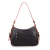 Nas Bag Kadın Çapraz ve Omuz Çanta  (27x19 cm) Siyah Taba Victoria 