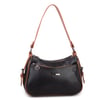 Nas Bag Kadın Çapraz ve Omuz Çanta  (27x19 cm) Siyah Taba Victoria 