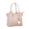 Nas Bag Kadın Charmlı Mini El ve Çapraz Çanta (en :19 cm , boy:15 cm) Kum Lopez