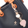 Nas Bag Kadın Charmlı Mini El ve Çapraz Çanta (en :19 cm , boy:15 cm) Siyah Taba Lopez