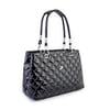 Nas Bag Kadın El ve Omuz  Çantası Siyah Rugan ( en :23 cm x boy :36 cm )