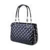 Nas Bag Kadın El ve Omuz  Çantası Siyah Rugan ( en :23 cm x boy :36 cm )
