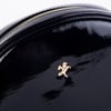 Nas Bag Kadın  Mini Çapraz  Çanta  Siyah  Rugan   (21x16x8 cm)