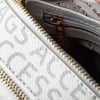 Nas Bag Kadın Mini Çapraz Çantası Beyaz  Yazılı