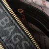 Nas Bag Kadın Mini Çapraz Çantası Siyah Yazılı