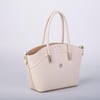 Nas Bag Kadın Mini Sepet Çanta El ve Çapraz Çanta Krem  Lopez ( 20x18cm)