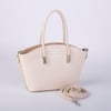 Nas Bag Kadın Mini Sepet Çanta El ve Çapraz Çanta Krem  Lopez ( 20x18cm)