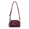 Nas Bag Kadın Mini Spor Şık Günlük Postacı Çapraz Çanta (en 18 cm , boy 10 cm ) Bordo Victoria
