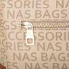 Nas Bag Kadin Omuz Çantası Vizon Taba Yazılı