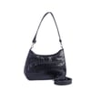 Nas Bag Kadın Omuz ve Çapraz Baget Çanta Siyah Kroko ( 28x17  cm)