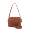 Nas Bag Kadın Omuz ve Çapraz Zincirli ve Uzun Çift Askılı (20x15 cm) Taba Victoria