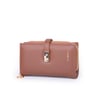 Nas Bag Kadın Orta Boy Kartlık Kağıt Para ve Bozuk Para Tasarımına Sahip Taba Dona [16x9 cm]