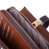 Nas Bag Kadın Orta Boy Kartlık Kağıt Para ve Bozuk Para Tasarımına Sahip Kahve Taba Dona [16x9 cm]