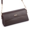 Nas Bag Kadın Sade Şık Omuz ve Çapraz Çanta (en 24 cm ;boy 12 cm ) Kahverengi