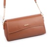 Nas Bag Kadın Sade Şık Omuz ve Çapraz Çanta (en 24 cm ;boy 12 cm ) Taba
