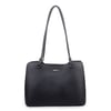 Nas Bag Kadın Sade Şık Zamansız Omuz Çantası ( 32x22 cm ) Siyah
