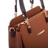 Nas Bag Kadın Sade ve Şık El ve Omuz Çantası Taba Kahve  Lacst  (Ölçüsü:24x21x16)