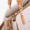 Nas Bag Kadın Sade ve Şık El ve Omuz Çantası Krem Camel Mngo  (Ölçüsü:24x21x16)