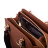 Nas Bag Kadın Sade ve Şık El ve Omuz Çantası Taba Kahve  Lacst  (Ölçüsü:24x21x16)