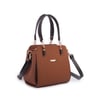 Nas Bag Kadın Sade ve Şık El ve Omuz Çantası Taba Kahve  Lacst  (Ölçüsü:24x21x16)