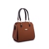 Nas Bag Kadın Sade ve Şık El ve Omuz Çantası Taba Kahve  Lacst  (Ölçüsü:24x21x16)
