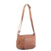 Nas Bag Kadın Salaş Çok Gözlü Çapraz Çanta  Taba Dona ( en :30cm x boy: 20 cm )
