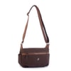 Nas Bag Kadın Salaş Çok Gözlü Çapraz Çanta Kahve Taba  Buzzy ( en :30cm x boy: 20 cm )