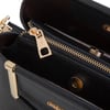 Nas Bag Kadın Şık Zincirli El ve Omuz Çantası Midiboy Siyah Liza 27x 19 cm 