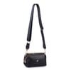 Nas Bag Mini Boy Kadın 3 Gözlü Çapraz Çanta (en 18 cm ;boy 11 cm ) Siyah Victoria