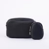 Nas Bag Mini Kadın Çapraz Mini Cüzdanlı At Amblemli Siyah Mercan(eni :20 cm ; boy 14 cm)