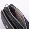 Nas Bag Mini Kadın Çapraz Mini Cüzdanlı At Amblemli Siyah Gofraj (eni :20 cm ; boy 14 cm)