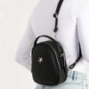 Nas Bag Mini  Kadın Sırt ,El  ve Omuz Çantası Dönüştürülebilir Tasarım Siyah Mercan  (en:17cm ;boy :22cm) 
