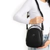 Nas Bag Mini  Kadın Sırt ,El  ve Omuz Çantası Dönüştürülebilir Tasarım Siyah Mercan  (en:17cm ;boy :22cm) 