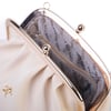 Nas Bag Mini Omuz ve Çapraz Vintage Burslu Çanta (23x15 cm)  Krem Victoria