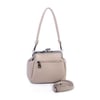 Nas Bag Mini Vintage Burslu Klipsli Kadın Omuz ve Çapraz Çanta Kum Victoria ( 20x17 cm)