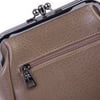 Nas Bag Mini Vintage Burslu Klipsli Kadın Omuz ve Çapraz Çanta Vizon Victoria ( 20x17 cm)