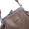 Nas Bag Mini Vintage Burslu Klipsli Kadın Omuz ve Çapraz Çanta Vizon Victoria ( 20x17 cm)