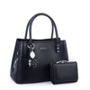Nas Bag Premium 2li set Çanta El Omuz ve Çapraz Çanta Cüzdan Siyah