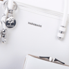 Nas Bag Premium 2li set Çanta El Omuz ve Çapraz Çanta Cüzdan Beyaz
