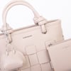 Nas Bag Premium Şık Kadın 2 li Set ve Charmlı ve Cüzdanlı  El ve Çapraz Çanta Kum