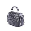 Nas Bag Zincirli Kapitone Çift Gözlü El ve Çapraz Çanta Siyah Krşk Rugan ( 21x16 cm )