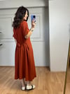 CDBR3871Asya Kremit Pamuk Viskon Elbise