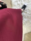 CDBR3832Ayza Bordo Modal Kumaş Yandan Yırtmaçlı Basic Elbise