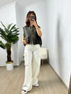 CDBR3639Beyaz Kargo Cep Denim Pantolon