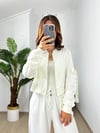 CDBR3660Beyaz Orjinal ZR Marka Bomber Ceket