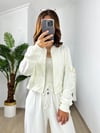 CDBR3660Beyaz Orjinal ZR Marka Bomber Ceket