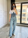CDBR34537Beyaz Vatkalı Denim Tasarım Tshirt