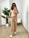 CDBR3630Camel Modal Çelik Fermuarlı Eşofman Takımı