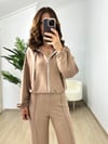 CDBR3630Camel Modal Çelik Fermuarlı Eşofman Takımı