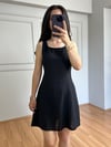 CDBR4506Delora Siyah Pamuk Keten Elbise 